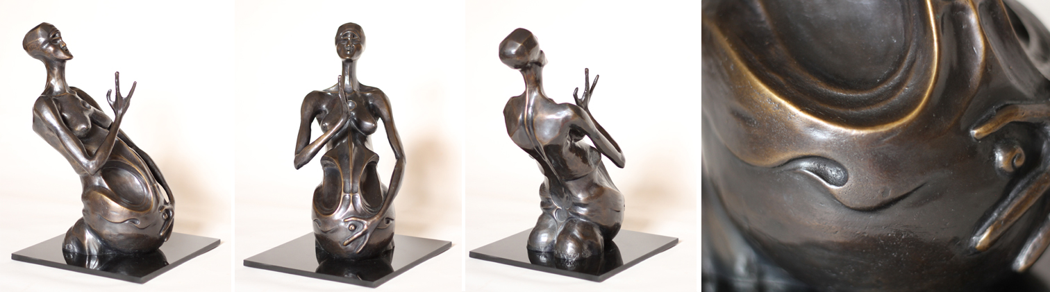 Cymatic Cello - A bronze sculpture inspired by sound waves