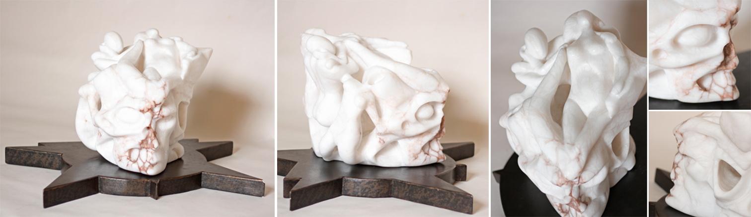 Dissolving Myriad of Tears - An alabaster sculpture representing emotional dissolution