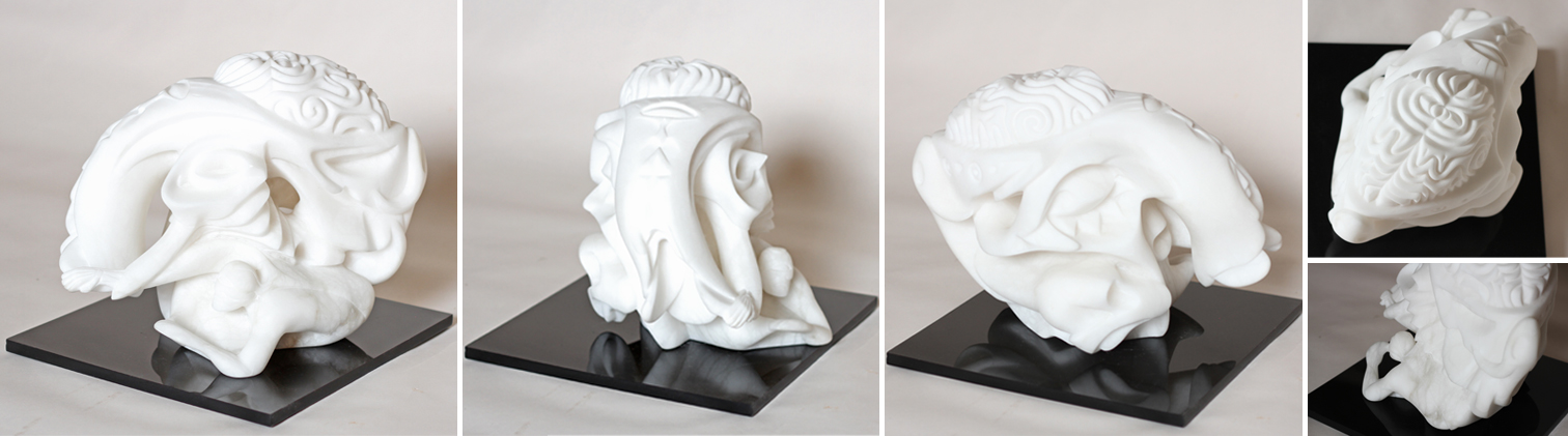 Ganesha The Emanating Tusk - An alabaster sculpture of the Hindu deity Ganesha
