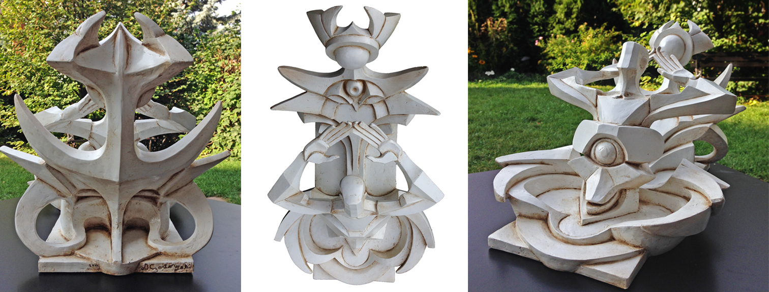 Seeker's Shadow - A resin sculpture exploring introspection